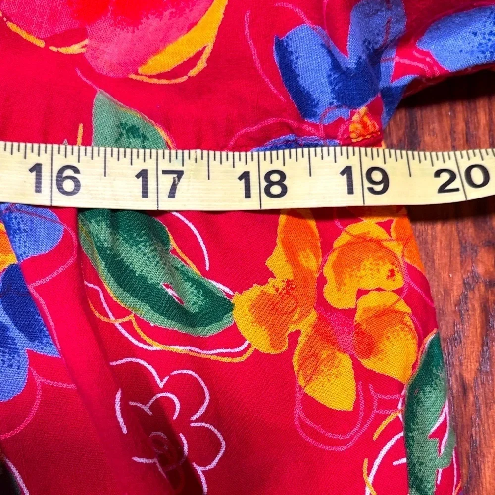 Aria Dress/Red W/Flowers And Writing (Japan Peacock Starry Wild Flowers) Size 8 - Picture 2 of 9